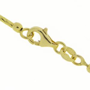 16.5" Bead and Cylinder Link Chain in 14K Yellow Gold 9.1G