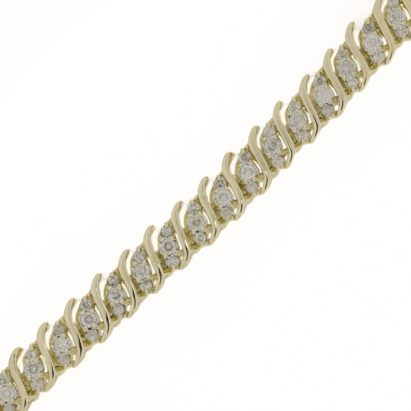 3.00ctw Multi Diamond 7.5" Tennis Bracelet in 14K Yellow Gold