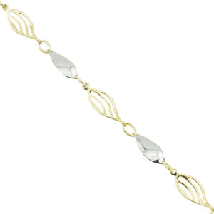 5mm Wide Fancy Fashion Link Bracelet 6.5" in 14K Yellow Gold - 2.4 grams