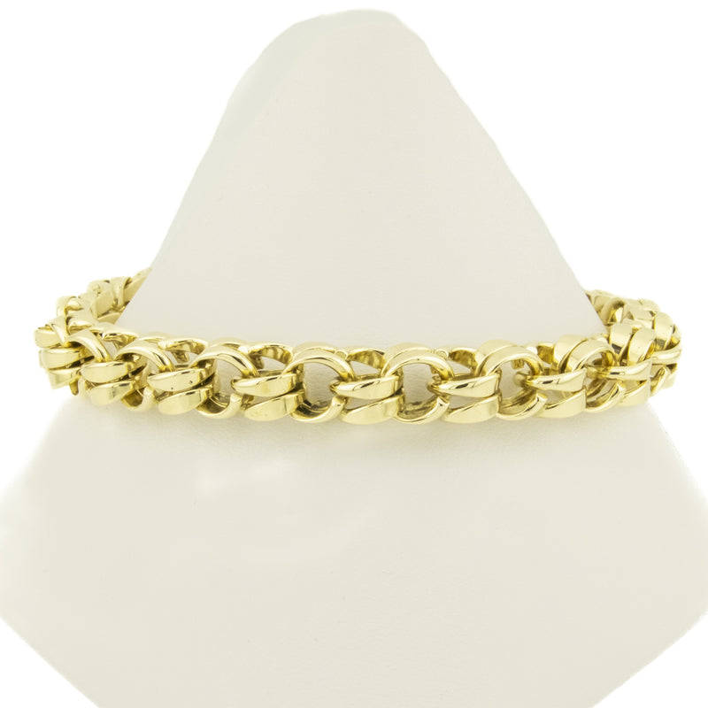 7mm Wide Fashion Gold Chain 7.75" Bracelet in 14K Yellow Gold - 33.9 grams