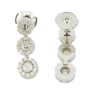 1.00ctw Diamond Accented Dangle Earrings in 18K White Gold