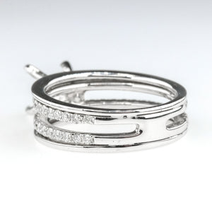 Demarco 1.20ctw Diamond Accented Semi Mount Engagement Ring in 18K White Gold