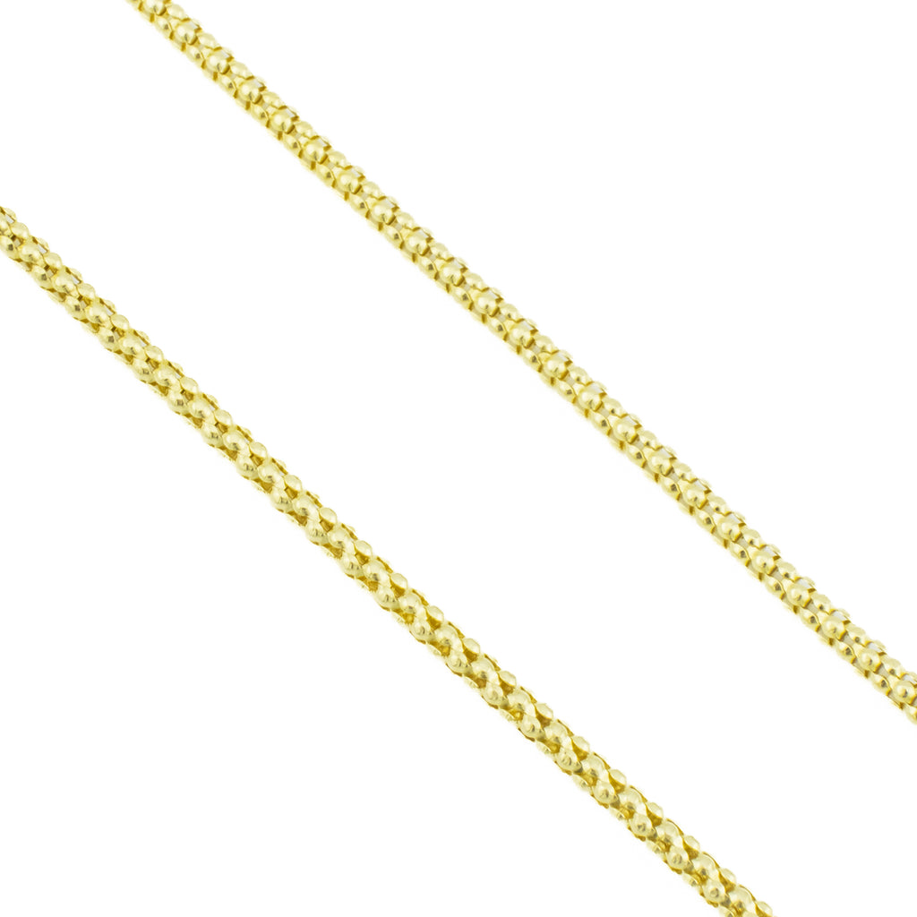 2.7mm Wide Mesh 22" Necklace in 18K Yellow Gold - 8.5 Grams