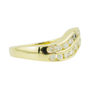 0.25ctw Diamond Accented Band in 14K Yellow Gold - Size 5.5