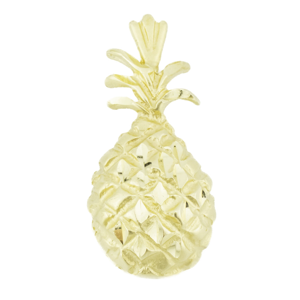 Gold Pineapple Pendant in 14K Yellow Gold - 1.9 Grams