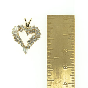 1.25ctw Diamond Heart Pendant in 14K Yellow Gold