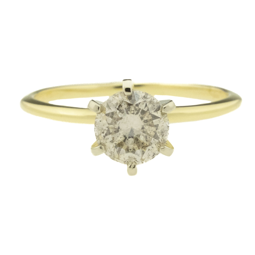 1.00ctw Round Brilliant Solitaire Diamond Engagement Ring in 14K Yellow Gold Size 8