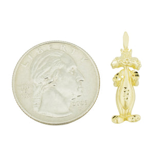 Looney Toons Sylvester Pendant in 14K Yellow Gold - 1.8 Grams