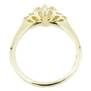 GIA 1.01ctw Marquise Diamond & Accented Engagement Ring in 14K Yellow Gold - Size 8.5