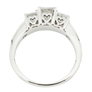 0.60ctw K/I2 Princess Cut Diamond & Accented Engagement Ring in 14K White Gold - Size 7