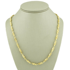 5mm Wide Solid Nugget Link 20" Chain in 14K Yellow Gold - 47.5 grams