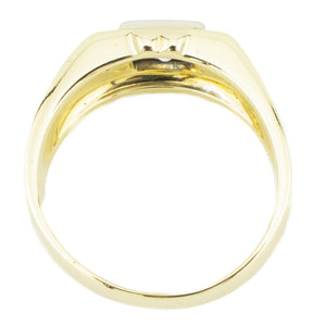 0.44ctw Gent's Diamond Accented Ring in 14K Yellow Gold - Size 10.50