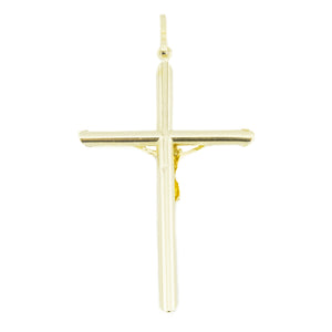 Hollow Gold Cross Pendant in 14K Yellow Gold - 5.1 Grams