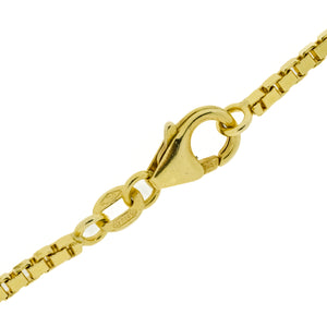 2.2mm Wide Box Chain 20" Necklace in 18K Yellow Gold