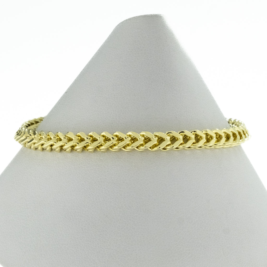 4.7mm Wide Gold Foxtail Bracelet 8" in 14K Yellow Gold