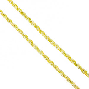 2.8mm Wide Fancy Rope 20" Chain Necklace in 14K Yellow Gold - 10.4 Grams
