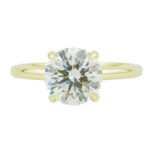 IGI 2.01ct Round Brilliant G/VS2 Diamond Solitaire Engagement Ring in 14K Yellow Gold - Size 6.75