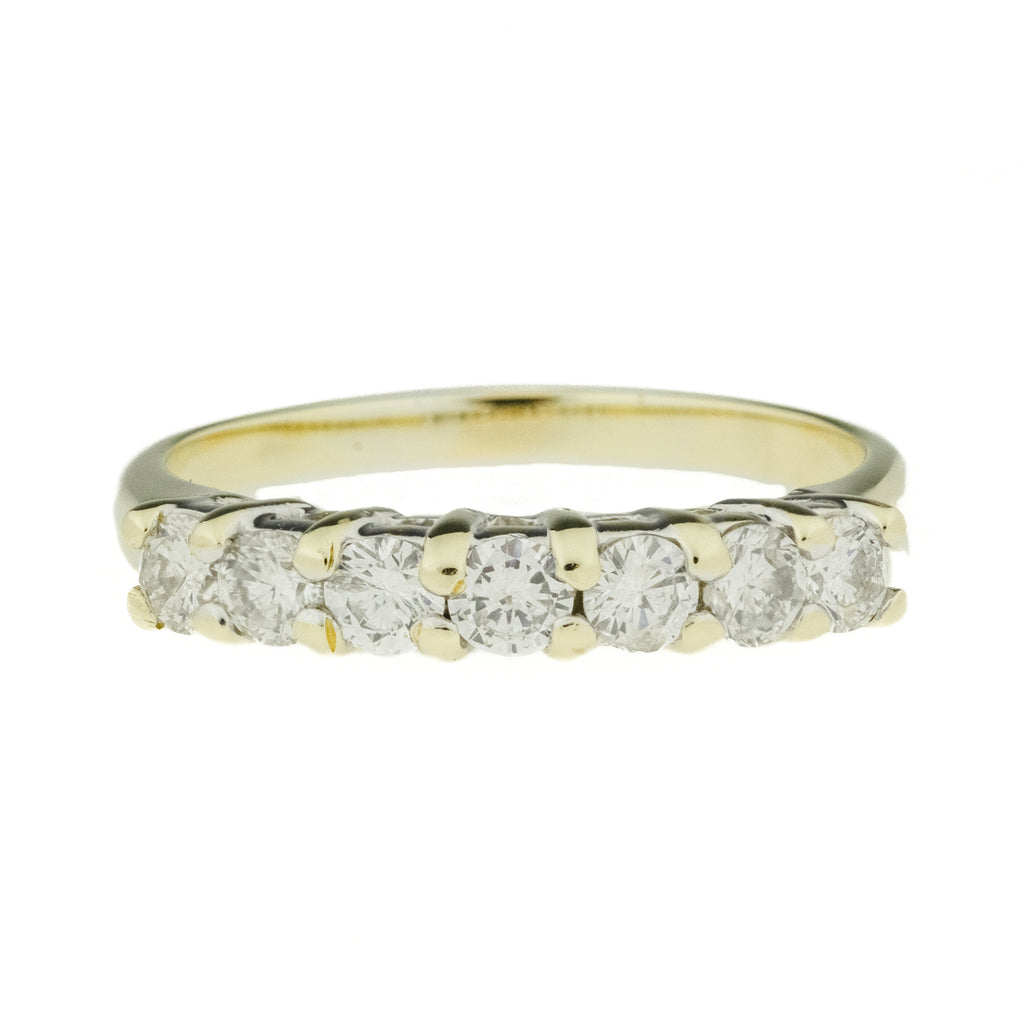 0.50ctw Round Diamond Band Ring in 14K Two Tone Gold - Size 6.5