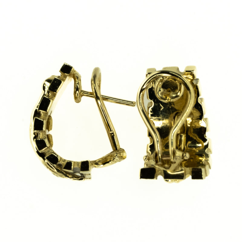 Panther Earrings in 14K Two Tone Gold