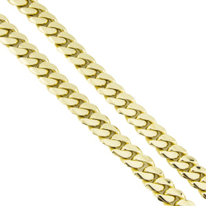 24" Solid Cuban Link Chain in 10K Yellow Gold - 207.8grams