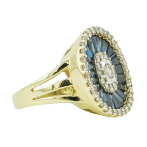 2.35ctw Sapphire & Diamond Accented Gemstone Ring in 14K Yellow Gold - 5.5