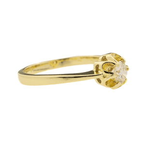 0.27ctw Round Brilliant Solitaire Diamond Engagement Ring in 14K Yellow Gold Size 6