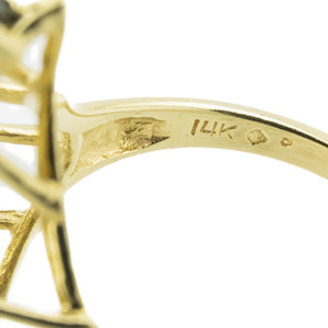 3.80ctw Onyx & Diamond Accented Gemstone Ring in 14K Yellow Gold - Size 9.5