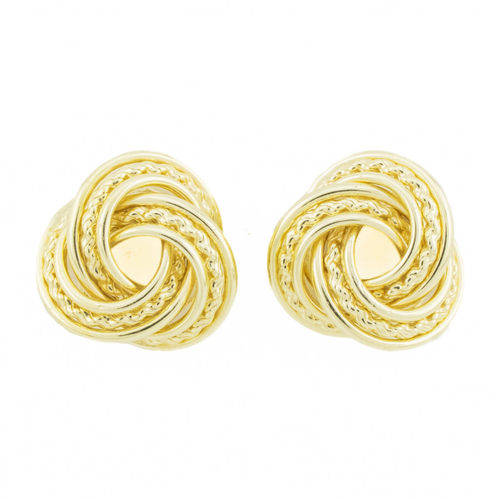 Fashion Knot Gold Earrings in 14K Yellow Gold - 4.5 Grams