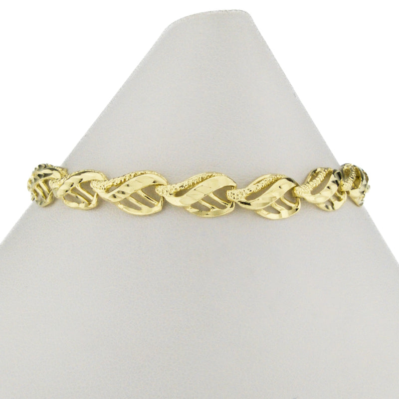 8mm Wide Gold Fashion Bracelet 7.5" in 14K Yellow Gold