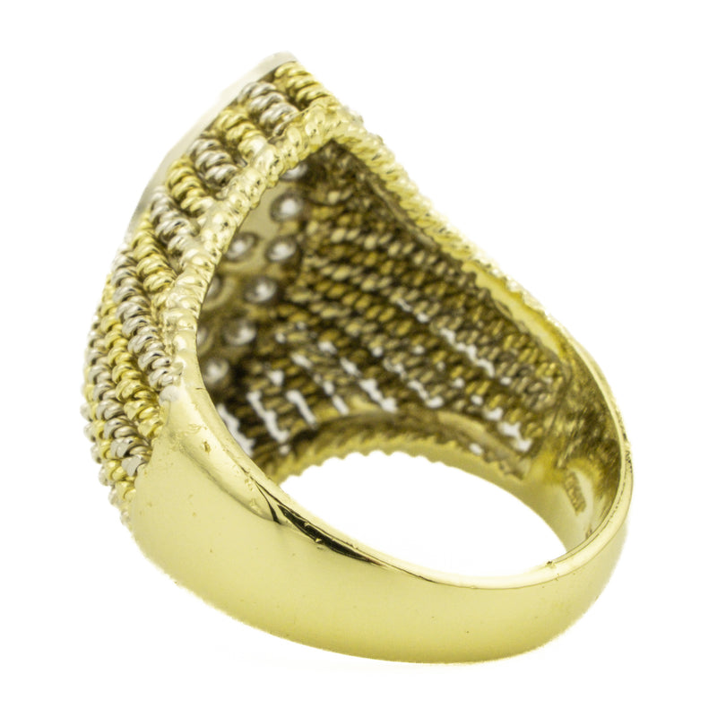 0.66ctw Diamond Fashion Ring in 18K Two-Tone Gold - Size 7