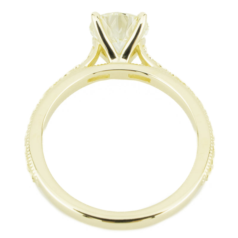 1.25ctw Round Diamond L/SI1 Solitaire Engagement Ring in 14K Yellow Gold - Size 6.75
