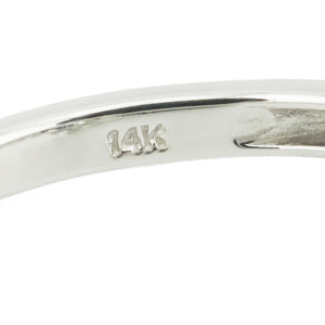 0.95ctw Princess Cut Aquamarine & Tanzanite Accented Gemstone Ring in 14K White Gold - Size 7
