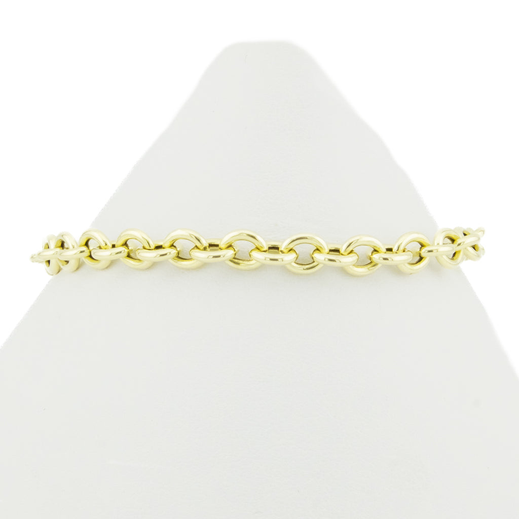 5mm Wide Cable Chain Link 7.5" Bracelet in 14K Yellow Gold - 5.3 Grams