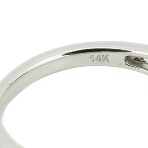 0.42cwt Princess Cut Diamond K/I2 & Accented Engagement Ring in 14K White Gold - Size 6