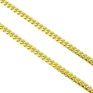 3.5mm Wide Curb Link 32" Chain in 10K Yellow Gold - 28grams