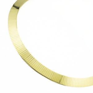 10mm Wide Omega Link 16" Chain Necklace in 14K Yellow Gold - 63.4 Grams