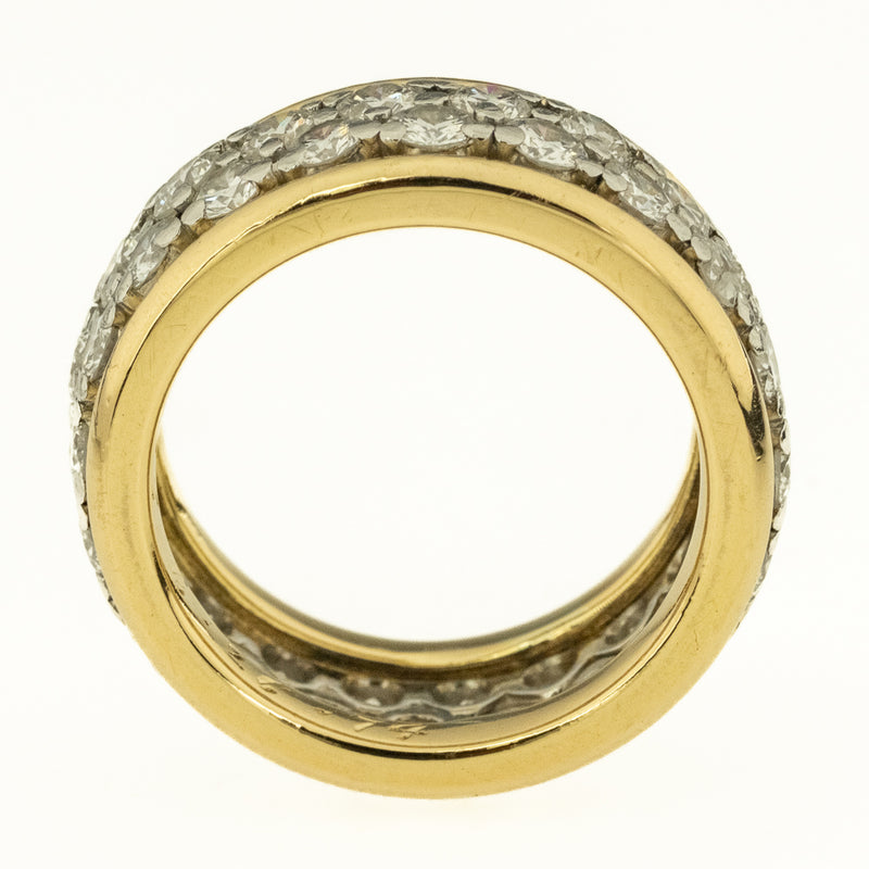 Tiffany & Co. 2.80ctw Multi Diamond Wedding Band Ring in 18K Yellow Gold and Platinum - Size 5.5