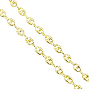 4mm Wide Gucci Link 16" Chain in 14K Yellow Gold - 12.3 Grams