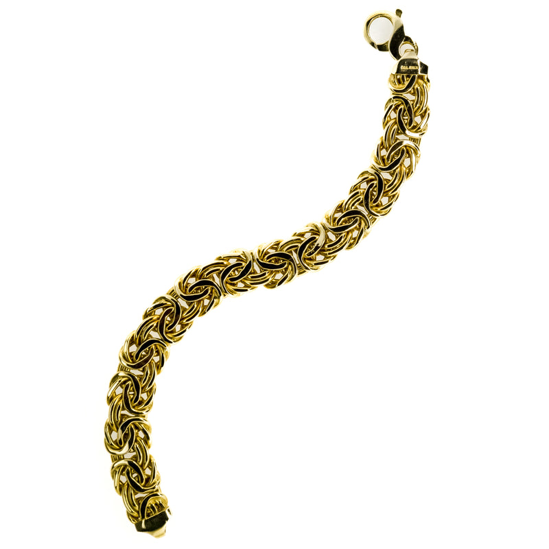 Byzantine Link Bracelet 8" in 14K Yellow Gold