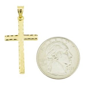 Gold Cross Pendant in 14K Yellow Gold - 3.2 Grams