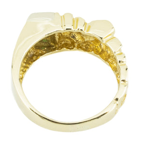 Emerald Accented Gemstone Ring in 14K Yellow Gold - Size 7