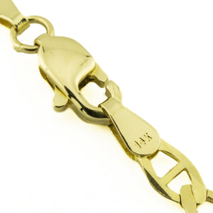 4mm Wide Mariner Link 22" Chain Necklace in 14K Yellow Gold