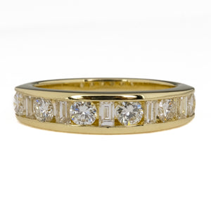 1.12ctw Multi Diamond Wedding Band Ring in 14K White Gold Size 7