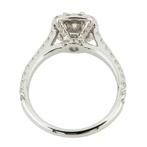 0.50ct Round Brilliant H/SI2 Diamond & Accented Engagement Ring in 14K White Gold - 6.5