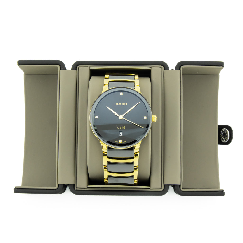 Rado Centrix Diamonds 35mm Women's Quartz Watch in Stainless Steel & PVD R30039712