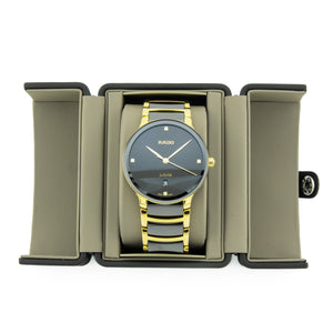 Rado Centrix Diamonds 35mm Women's Quartz Watch in Stainless Steel & PVD R30039712