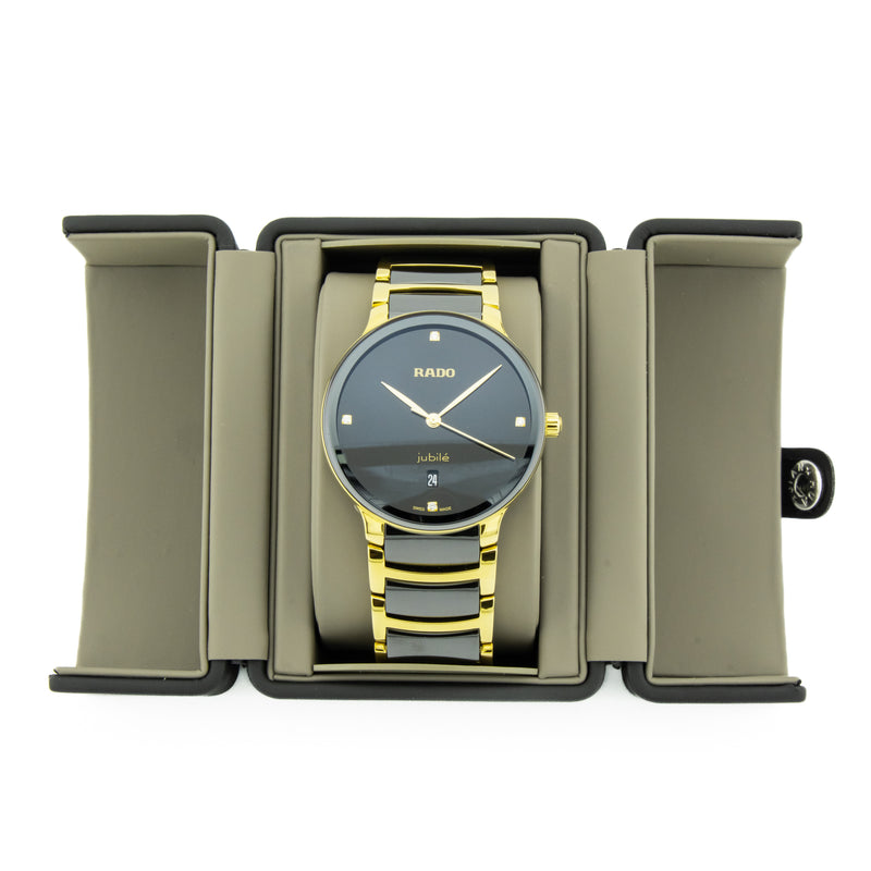 Rado Centrix Diamonds 35mm Women's Quartz Watch in Stainless Steel & PVD R30039712