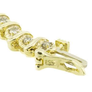 1.00ctw Round Diamond 7" Tennis Bracelet in 14K Yellow Gold