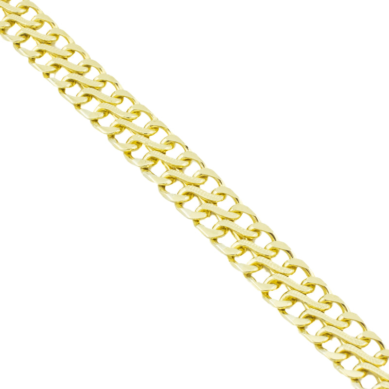 7mm Wide Gent's Fancy Link 8.5" Bracelet in 18K Yellow Gold