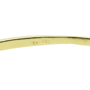 Sapphire and Diamond Accented Bangle Bracelet in 18K Yellow Gold